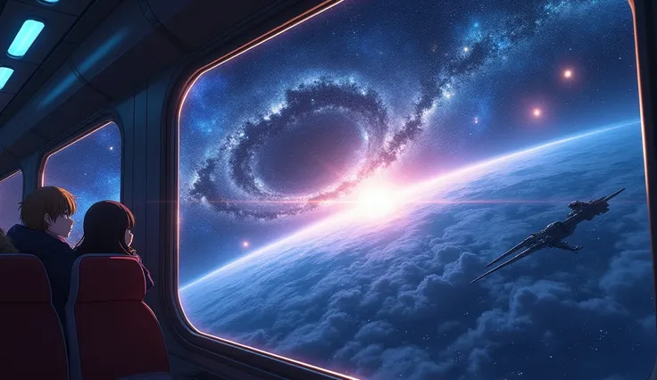 ((Highly detailed anime art)),View of space from the train window,sf,colorful,Fantasy,star,Milky Way,milky way,Space Station,惑star,((masterpiece, Highest quality, Extremely detailed CG, unity 8k wallpaper )),(masterpiece, Highest quality, Highest quality, ...