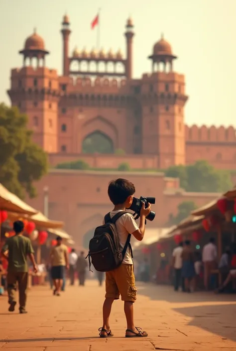 A 1 boy shoot video Outside AGRA FORT 