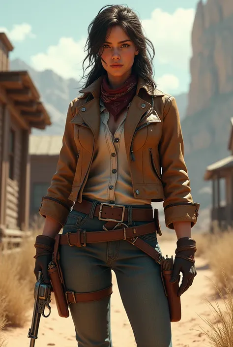 Create a female character in the Wild West RPG style