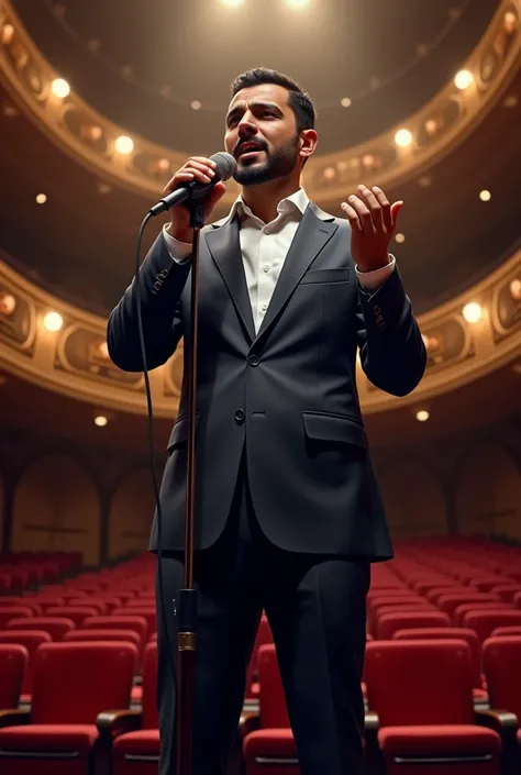 Artist Abdullah Al-Ruwaished sings on the real scan as in real life 