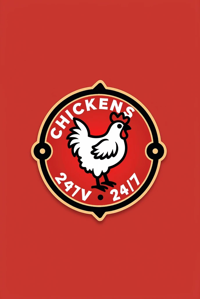 The chicken shop is called "sabores de GRanja" s.A.C Logo Shape:

Circular to give a sense of integrity and continuity, representing that it is open all day, Every day.
colors:

Red background: To capture attention and convey energy and passion.
Details in...