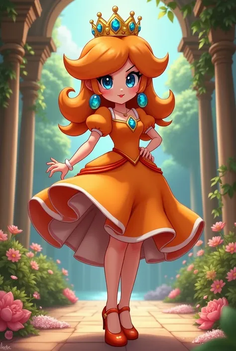 Princess Daisy bratty of super mario foot worshipped