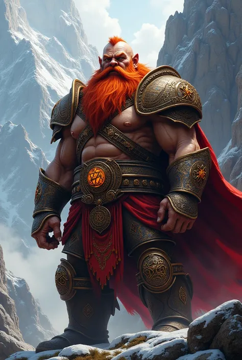 Strong fantasy dwarf with more beautiful red tones 