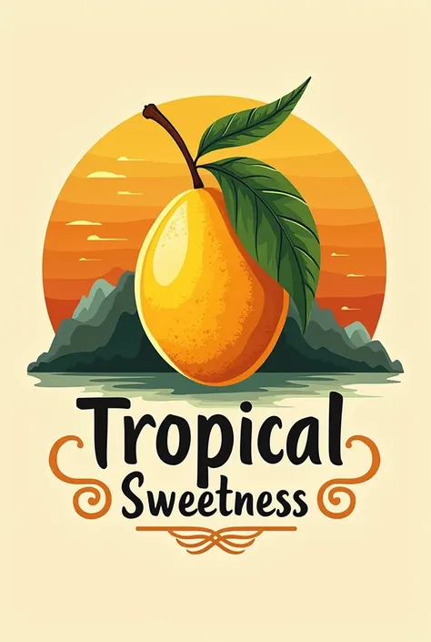      Create a logo for a unique multi-million dollar gourmet ice cream company the brand name is "Tropical Sweetness " in Portuguese based on the culture of Angola. 