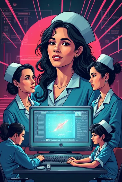 To create a poster on "Nursing Informatics During the 1980s (1980-1989)," you can follow this guide:

### 1. **Title Section:**
   - **Main Title:** "Nursing Informatics in the 1980s

### 3. **Key Milestones:**
   - **1980:** Introduction of early computer...