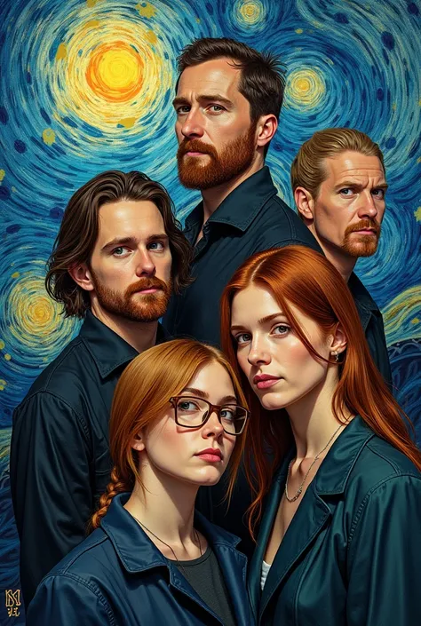 A cover of a Van Gogh&#39;s Ear album with the 5 current members.