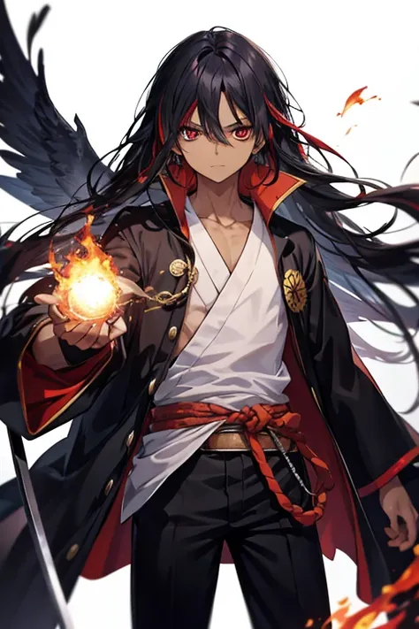 Tenshi é um personagem de rpg de One Piece.
Tenshi is a young dark-skinned boy, bright red eyes and very long black hair, with white highlights that stand out.
Tenshi veste-se com um kimono simples, with black pants. He uses two katanas and has fire powers...