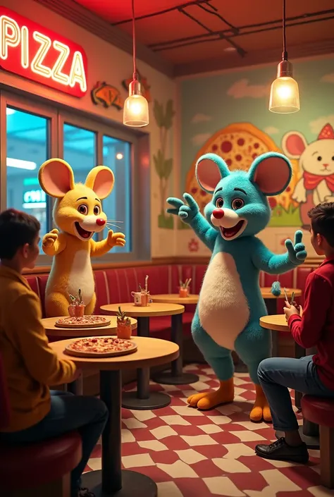 Pizzeria with animal animatronics