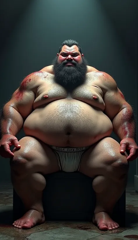 god standing ,standig split leg , chubby, hairy, hairy belly, Holding your big belly, high resolution, ultra-detailed, sharp focus, detailed eyes, symmetrical eyes, expressive eyes, clear pupils, focused gaze , kings expression is intimidating with a sense...