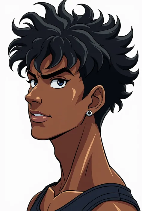 Profile image of an adult man named Michael Saldanha. He has deep black skin, short curly black hair with gray at the temples, and dark brown eyes with a sharp expression. His build is athletic and well-defined. The style should mix 1980s comic book art wi...