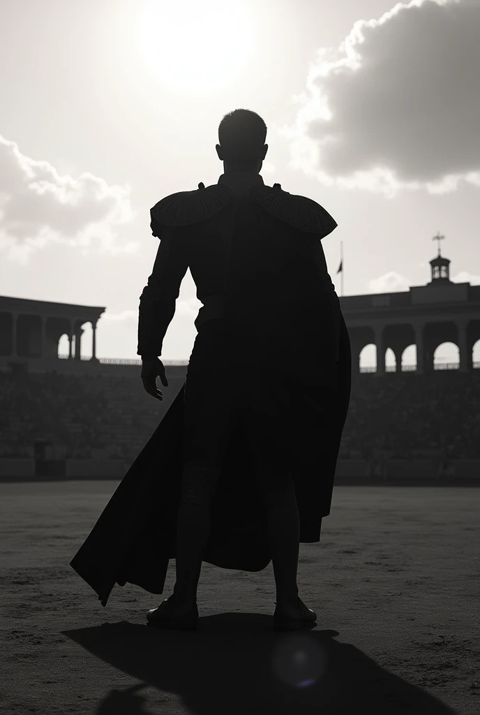 Silhouette of a bullfighter
