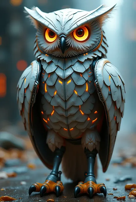 an owl that resembles a futuristic corn cob ,  bring more realistic effect





