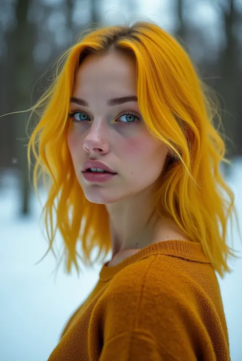 as per pictures, (1 female), medium hair, yellow hair, RAW photo (highly detailed skin: 1.2), 8k uhd, dslr, low light, high quality, film grain, Fujifilm XT3, model shoot styled ( extremely detailed CG unity 8k wallpaper), masterpiece, high resolution, sha...