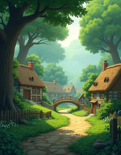 A small town beneath the clover forest