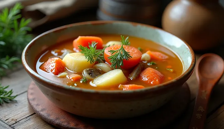 Russian dish fish soup