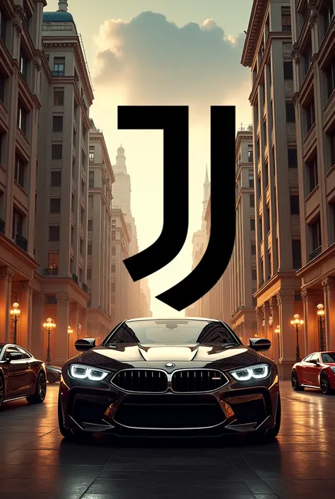 Create a background with the Juventus symbol for the lock screen that conveys wealth and more wealth behind it ,for example the juventus challenge,a city landscape or some Italian luxury cars