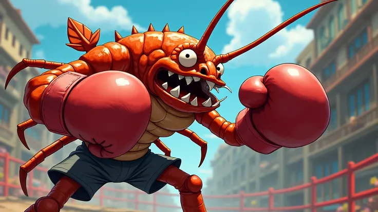 boxing lobster, em forma humana, naughty man, Estilo One Piece