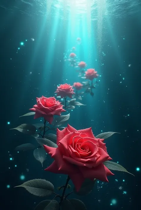 trail of roses in the ocean inspired by a billie eillish song