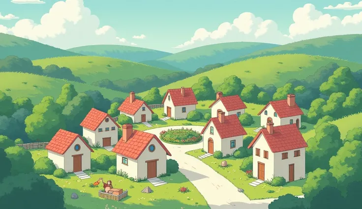 (masterpiece:1.2, Highest quality,Ultra-high resolution,Super detailed),8k,(wallpaper),(Best illustrations:2.0),(chibi small town : 2.0),(small town,Very simple design),(isometric illustration) lofi, cozy, Studio ghibli style ,pastel tones, landscape, Draw...