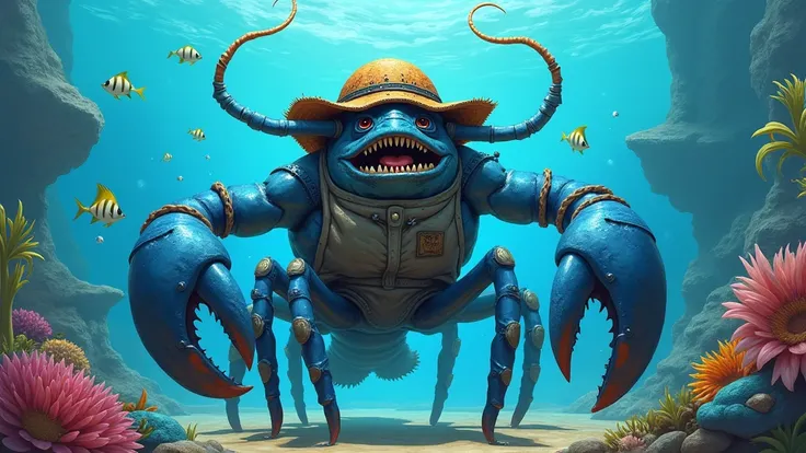 blue lobster fishman, Estilo One Piece