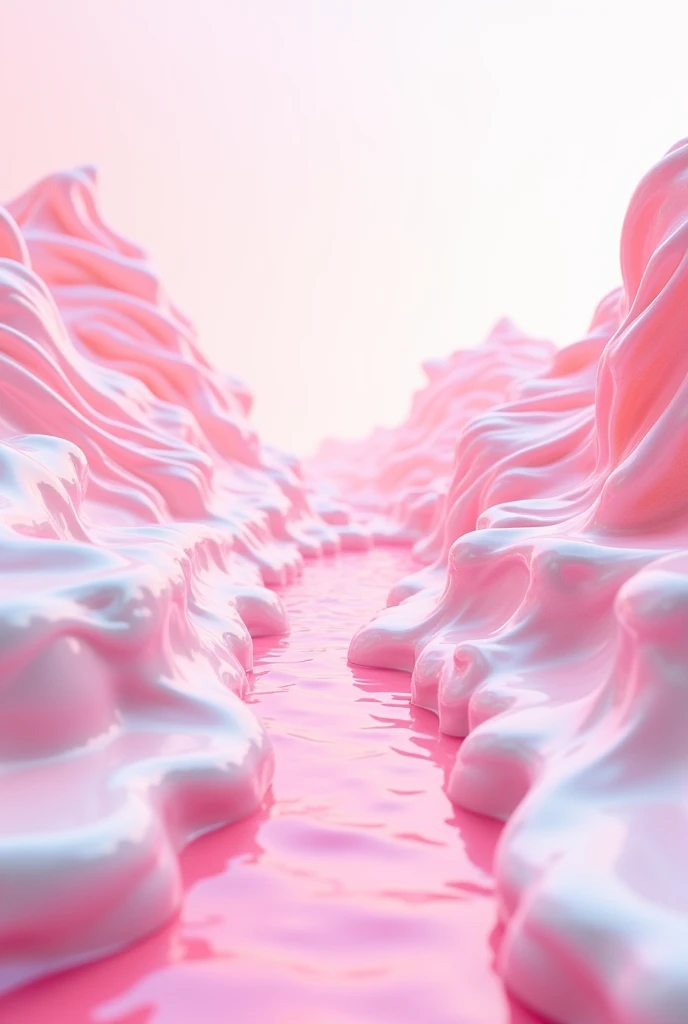 Pink and white  3d background of liquid