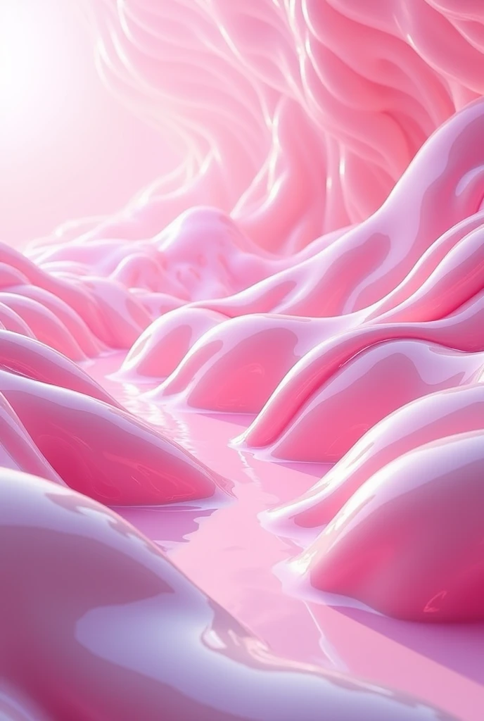 Magenta Pink and white  3d background of liquid