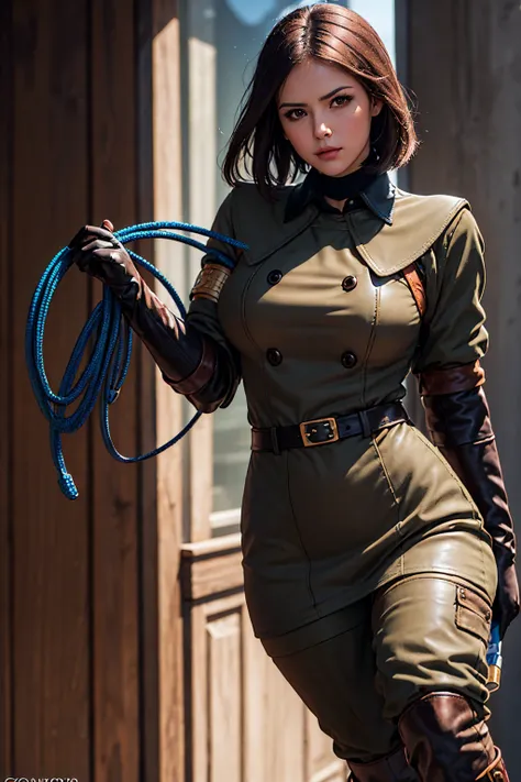 Prompts
Copiar prompts
(Best image quality, highest quality, Highest Resolution, Ultra-Realistic Images, Very detailed, masterpiece, 8k), One Woman, Brown medium hair, Khaki military uniform, Leather gloves, Leather boots, (With a blue whip), big Breasts, ...