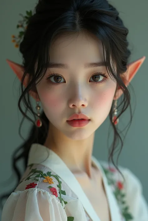 (((Elf)))、young woman、cute、Beauty、1、Japanese face、Idol、Small ears、(best quality,4K,8k,highres,masterpiece:1.2),ultra-detailed,(realistic,photorealistic,photo-realistic:1.37),HDR,uhd,studio lighting,ultra-fine painting,sharp focus,physically-based rendering...