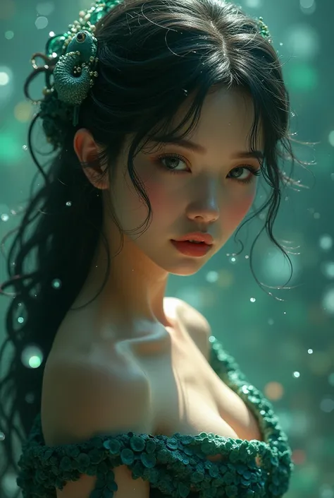 (((Scylla)))、young woman、cute、Beauty、1、Idol、(best quality,4K,8k,highres,masterpiece:1.2),ultra-detailed,(realistic,photorealistic,photo-realistic:1.37),HDR,uhd,studio lighting,ultra-fine painting,sharp focus,physically-based rendering,extreme detail descri...