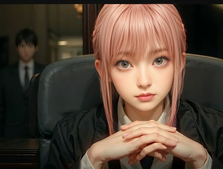 Transform anime-style characters into lifelike humans with natural skin tones, detailed textures in hair and clothing, realistic lighting and shadows, and natural facial expressions. Adjust bright and vivid anime colors to more muted and realistic tones so...