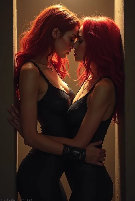 Wanda Maximoff y Black Widow besandose