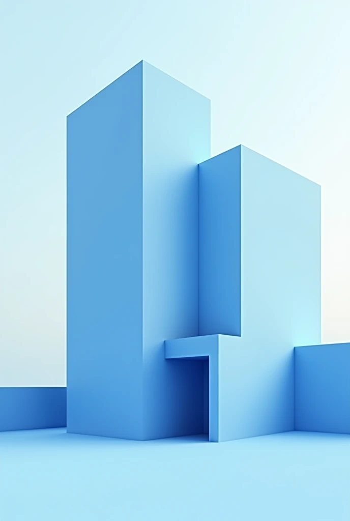 a blue 2d building
