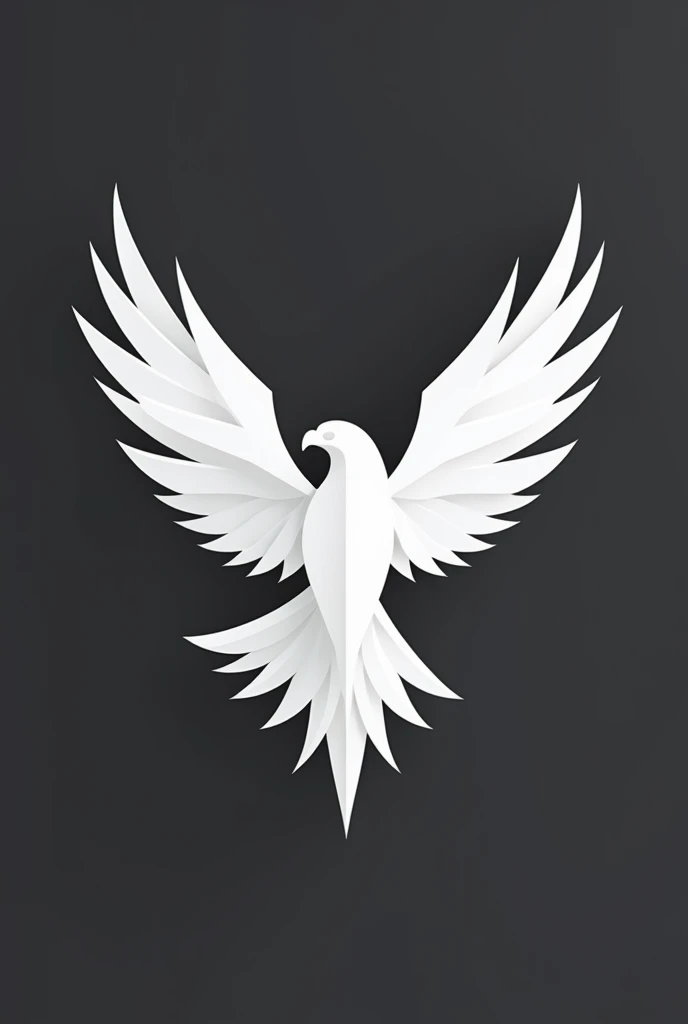 Geometric white eagle logo 