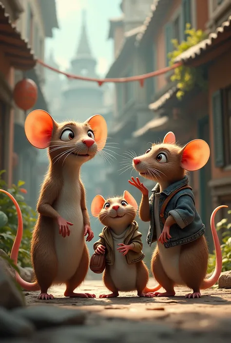 three rat characters

