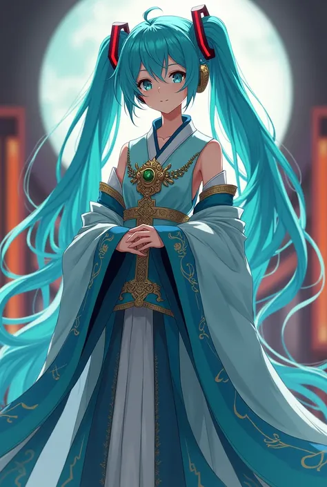 Has Hatsune Miku con la vestimenta de Zhongli de Genshin impact 