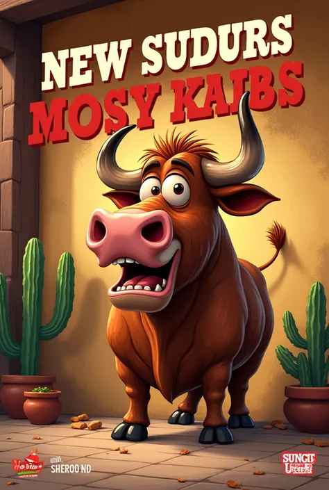 An advertising image for a birria business that has an animated bull and says that we will now be open on Sundays