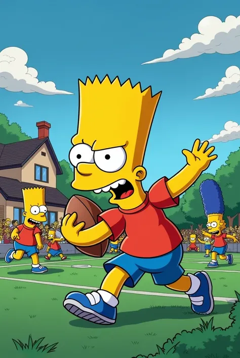 Bart simsom playing football 