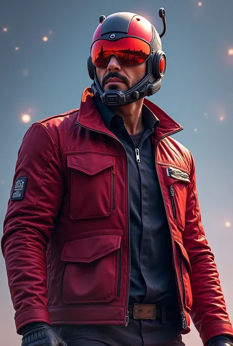 a man in a red jacket and a red helmet, vibrant fan art, from guardians of the Galaxy, guardians of the Galaxy style, High quality fanart, in the style of wonder, Fanart oficial, Fanart oficial, 4k phone wallpaper, epic portrait illustration, wonder style,...