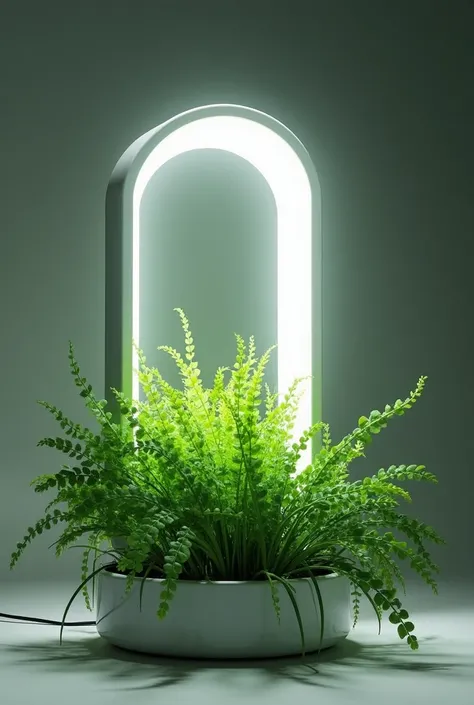 a lamp for plants in width so that they grow healthy but in innovative design but in uprights
