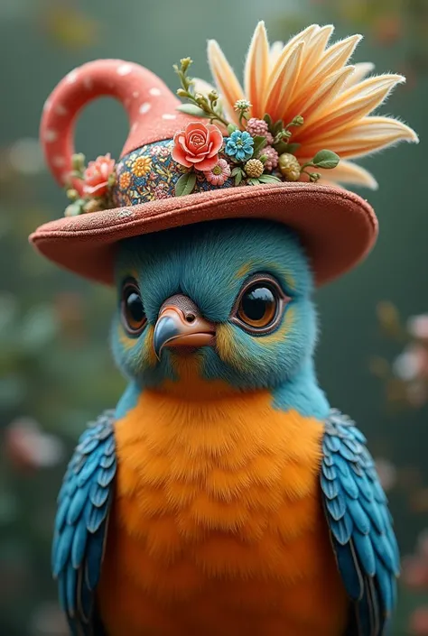 A bird with beautiful hat