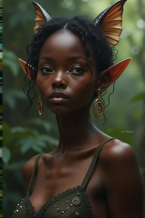 I want to creat an image of a beautiful black woman. Elf ears
