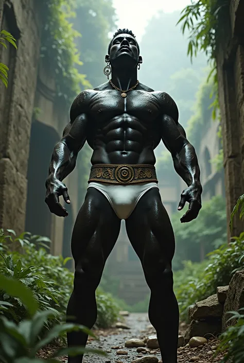 Sexy man in underwear. man in underpants. man with a big bulge in his crotch, man with a big bulge in his crotch. Muscle man, sexy. dark skinned man. Old City, ruins and jungle. god of death. Briefs blancos. wet man. Man with aura of great power. aztec god...