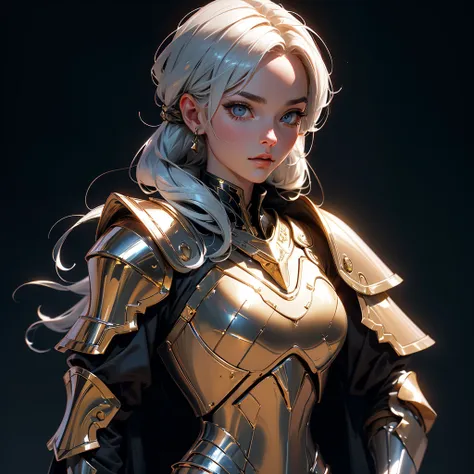 envision a 8k, highres, cinematic beautiful close up portrait of a faceless female knight with a slender body with light armor, ...