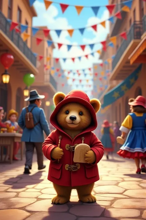 I would like to create a photo of Paddington Bear with a theme of Chilean national holidays