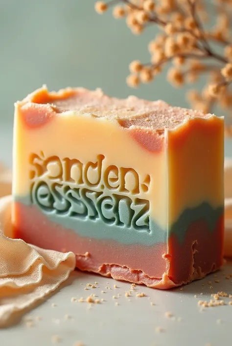 Photo of vintage colored soap with the name Anden-Essenz