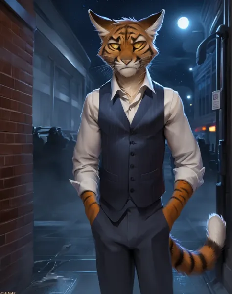 anthro, (1boy), perfect eyes, male focus, zib, (shan):1.4, frown, anthro, furry, cat, cat boy, (detailed clear face), (neck tuft...