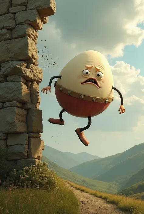 Send me image of humpty Dumpty falling from the wall
