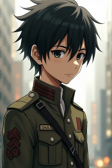 Daisuke is a young boy recruit of the Survey Corps who is a Shifter of two Titans and Founding Titan and Attack Titan. Porcelain skin Daisuke had black hair of medium length., his back is spiky, and has bangs growing separating them on both sides of the fa...