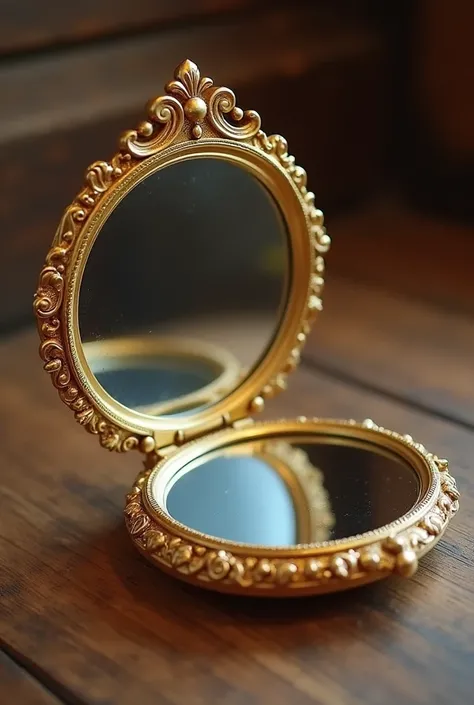 gold pocket mirror