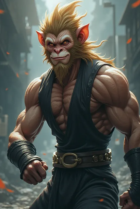 Wukong, anime, soft, strong, cool, monkey, back, dark, thin, Friendly face, armor